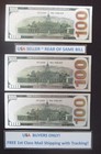 Lot Of 3   New Style Silver   White Gold   100 Dollar Novelty Bills Free Ship 