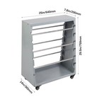 Movable Sheet Metal Wire Spool Rack W  6 Rods Superior Strength Cable Dispenser