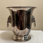 Kent Silversmiths Vintage Lions Head Silver Plate Champagne Wine Ice Bucket