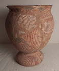 Very Old Ancient Large Thai Ban Chiang Painted Pottery Vessel  10 1 4  300 Bce