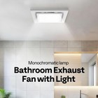 165 Cfm Bathroom Exhaust Fan With 6500k Led Light   4  Duct Hose 2 5 Sones Fan