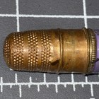 Vintage Sewing Kit Purple Travel W Thimble And Thread