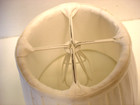 Lamp Shade Pleated Slant  Small  White Fabric Shade Clip On  2 Free G