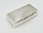 Fine George Iv Sterling Silver Ribbed Snuff Box London 1829