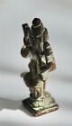 Antique Standing Bronze Indian Votive Brahmin Vishnu Statue 18 19th Century