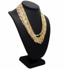 5mm Italian Figaro Chain 12 Piece 20  24  30  Necklace 14k Gold Plated Wholesale