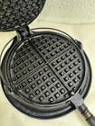 Ideal  8 Cast Iron Waffle Iron Stove Top Wood Handles Heavy Duty