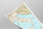 Italy Road Highway Transportation Transport Map Country Nation Print