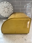 Vintage Nesco Yellow With Strawberry Metal Roll Top Bread Box  60   s-70   s