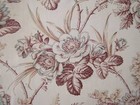 Antique French Floral Fabric Lovely Large Scale Design Teal Tone 1 2  Yards