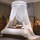 Mosquito Net Bed Canopy White 106 Inch Round Dome Fine Mesh Princess Curtain