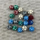 Mtg Spindown D20 Dice Lot Of 20 Blue White Red Green Gray