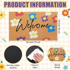 Spring Flower Welcome Mat For Indoor Doormat 30 X 18   Flower Front Door Welcome