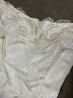 Vintage 80s Jessica Mcclintock Bridal Wedding Dress  Beads  Rosettes Size 9 10