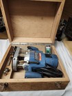 Lightly Used Bosch 1611 Evs Plunge Router Excellent W  Custom Wood Case 7 Bits 