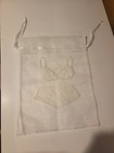 Vintage Nylon Hand Decorated Travel Lingerie Bag Drawsting  Never Used  1970s