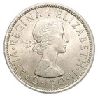 1967 Great Britain Florin 2 Shillings Unc Vintage Coin Queen Elizabeth Km 906