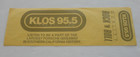 The Alarm   Klos Bumper Sticker Only Available At Ucla Concert April 12  1986