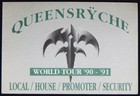 Queensryche Backstage Pass  empire  Promoter Security World Tour 1990-91 Unused