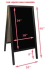 Tektrum Sturdy Sidewalk Dark Wood Sign Board Chalkboard 20 x40 -liquid Chalk Use