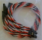  5  Futaba Servo Extension Leads With 30cm Heavy Duty Twisted 20awg Wire