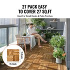 Uimoso 27pcs Interlocking Deck Tiles Flooring Wood Patio 12x12  Outdoor 27 Sq ft