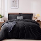 Duvet Cover Set With Pillow Sham 3 Piece Soft Microfiber Quilt Cover Bedding Set