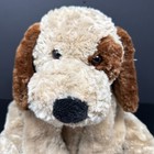 Fao Schwarz Tan Puppy Dog Plush Brown Eye Spot Ears 17  Stuffed Animal Floppy
