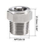 3 8 Npt Male Threaded  Oil Liquid Level Gauge Sight Glass Silver Tone