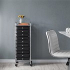 10-drawer Storage Cart Rolling Organizer Unit With Wheels Mobile Utility Trolley