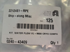 Applied Materials Amat 0240-43409 Kit Water Flow I l 9600 Cryo Compr Incomplete