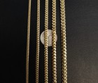 10k Solid Yellow Gold 2mm - 7mm Miami Cuban Chain Bracelet Real