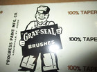 Gray Seal    - Paint Brush    - Louisville Kentucky Ky - Old Vintage - Long Tin Sign