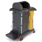 Rubbermaid Commercial Fg9t7500bla 22 w 7 25 Cu  Ft  Janitor Cleaning Cart