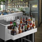 Open Box - 32  Double Tier Speed Rail - Stainless Steel Liquor Bottle Bar Rack