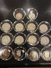 Lot Of 14 90  Silver- 8 benjamin Franklin Half Dollars  4 proof Kennedy 2 quart