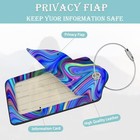 Luggage Tags Set Of 2 Leather Suitcase Tags With Colorful Abstract Marble