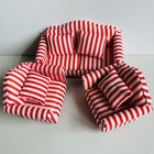1 12 Dollhouse Miniature Sofa   2 Chairs Set Fabric Living Room Furniture