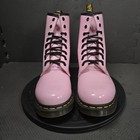 Dr Martens 1460 Boots Womens Size 9 Pink Patent Leather Lace Up Ankle Combat