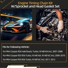 Engine Timing Chain Kit W sprocket And Head Gasket Set  For Mini Cooper R56 H   