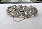 Vintage Rare Signed Marcel Boucher Art Deco Sparkling Rhinestone Bracelet