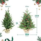 2ft Prelit Tabletop Christmas Tree Small Mini Artificial Tree   50 Lights 8 Mode