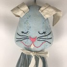 Baby Nursery Hanging Bunny Rabbit Diaper Stacker Blue Organizer Animal Vintage