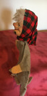Witch Hand Puppet With White Hair And Head Scarf