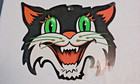 4 Vintage Beistle  Eureka Halloween Cats   Ghost 11  To 13  Die Cut Cutouts