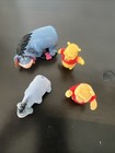 4 Vintage Winnie The Pooh   Eeyore Flocked And Pvc Figures Ornam