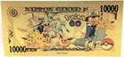Pokemon Pikachu Charmander Squirtle  100 Dollars 24k Gold Plated Bills Set Xs32