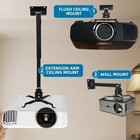 3in1 Projector Ceiling Mount Wall Bracket Holder Universal Fits Flat Or Sloped