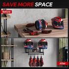 Helmet Rack Wall Mount  Motorcycle Helmet Holder Plate Rack Display Organizer Wi