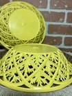 Vintage Fruit Bowl Retro Regaline Bowl Plastic Yellow Mid Century Set 2 60 s